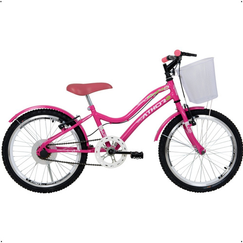 Bicicleta Infantil Aro 20 Feminina Athor Mist Aero Com Cesta