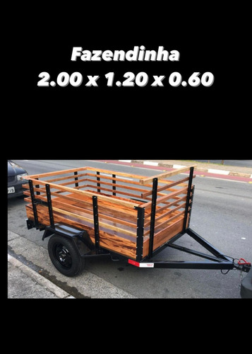 Aluguel De Carretinha - Modelo Fazendinha - Bau Ou Moto