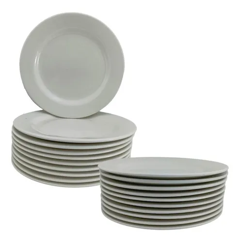 Plato Pastelero 20 Cm De Loza Cer mica Nevada 20 Pzas Cuotas sin