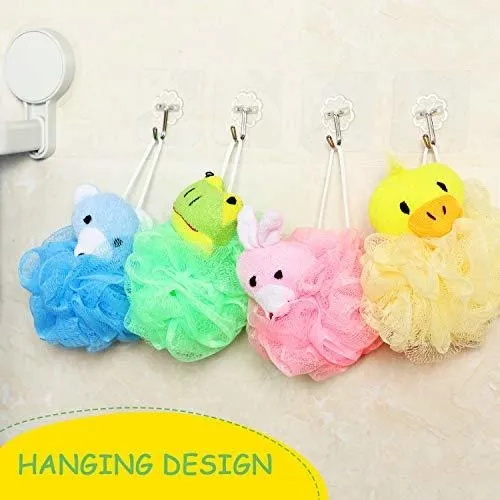 Esponja De Baño De 4 Piezas Con Forma De Animal, Bonita Espo