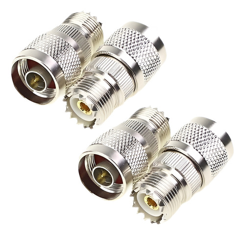 4 Pc Coaxial Adaptador N Macho A Conector De Rf Radio Uhf Co