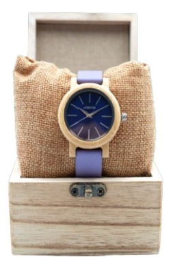 Reloj De Dama Joefox Bambu Estuche Madera