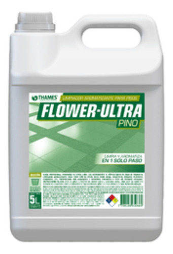 Desinfectante Limpiador De Piso Flower Bidon 5lts. Pack 4un.