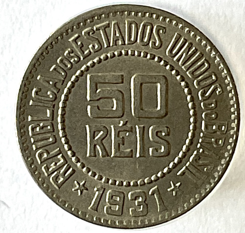 50 Reis - 1931 - Fc - Escassa -20.000 Moedas (070) 011 (Usado)