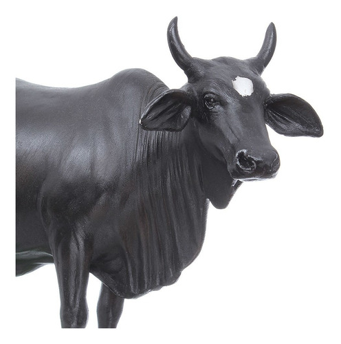 Escultura Vaca Leiteira Preta Em Resina Home Western Decor 2