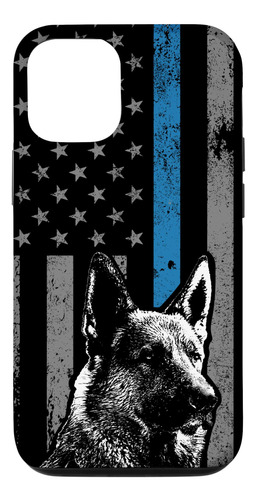 iPhone 12/12 Pro Thin Blue Line Flag K-9 G B08n6fdg54_300324