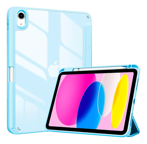 Funda Case Protector Para iPad 10ma Gen 10.9 Celeste C/trans