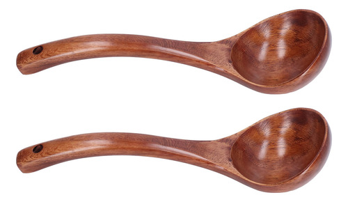 Cuchara De Madera De 8 Cm De Ancho De Boca, 2 Cucharones De