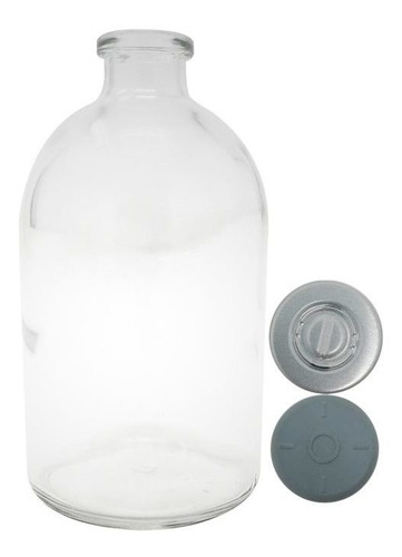 50 Frascos Vidrio Antibiotico 120 Ml Tapon De Hule Precinto