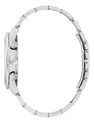 Reloj Bulova Hombre 96a324 Correa Plateado Bisel Plateado Fondo Azul