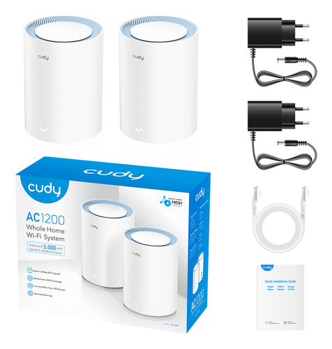 Router Cudy M1200 Ac1200 Dual Band Wifi 10/100 Mbps  2 Pack