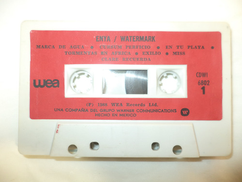 Watermark. Enya. D. Casete Estándar (Usado)