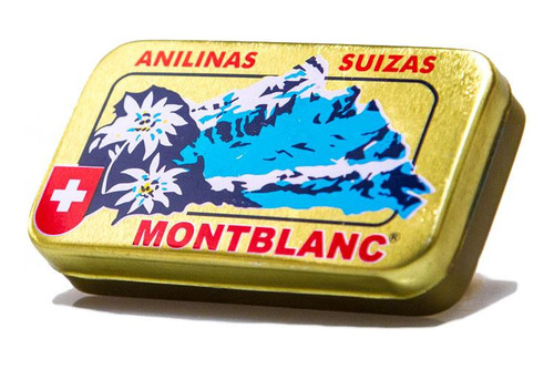 Anilinas Montblanc Cajita Dorada 25g Color 05 Azul Pavo