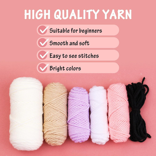 Kit De Crochet Para Principiantes Con Lana Incluida