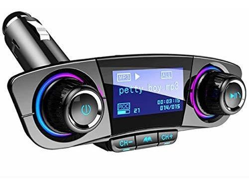 Bluetooth Fm Transmister Coche Reproductor De Mp3 Manos...