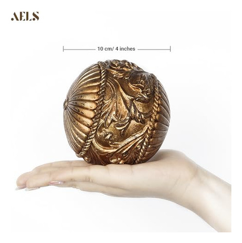Aels 4 Esferas Decorativas Vintage De Bolas, Juego De 3 Esf