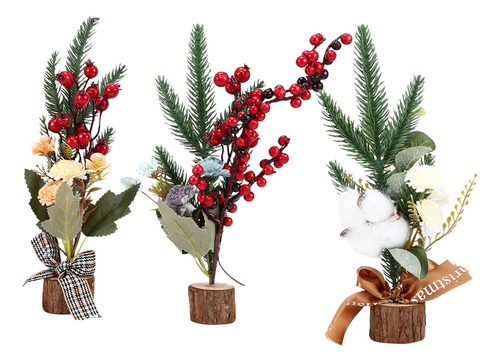 Escritorio Con Diseño Realista De Mini Árbol De Navidad