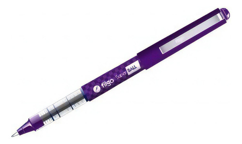 Lapicera Roller Filgo Super Ball Tinta Liquida 0,7 Color Tinta Violeta Exterior Plateado