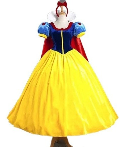 Vestido Cosplay Adulto Blancanieves Niña Princesa Vestido M