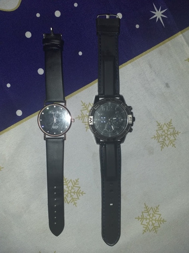 2 Relojes Usados Con Bateria Recargable, Buenas Condiciones