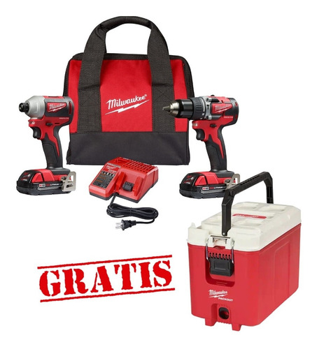 Rotomartillo + Llave Impacto M18 + Hiele 2900-22ct Milwaukee