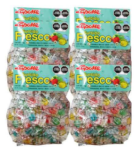 Caramelo Surtido Fresco 1kg Canela Yerbabuena Menta Limón