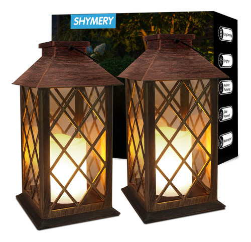 Shymery Faroles Solares, Farol Colgante Al Aire Libre Con Du