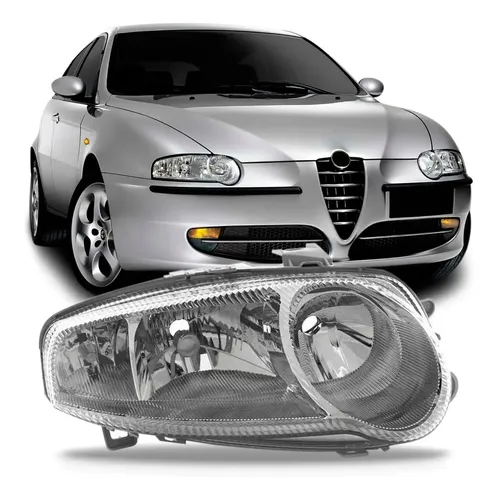 Fari Anteriori Completi Per Alfa Romeo 147 (2001-2004) - Set 2 Pezzi Nero, Installazione Plug & Play