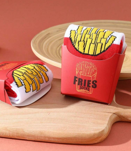 Medias Calcetines Divertidas Papas Fritas Regalo Importado