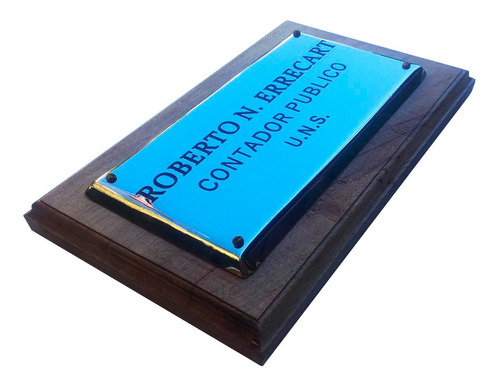 Imagen 3 de 10 de Placa Bronce Estudio Juridico, Contable, Profesionales 20x10