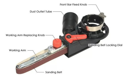 - Mini Diy Sander, Lijadora De Banda Multifuncional Adaptada