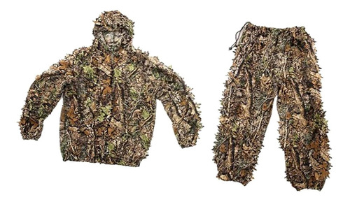 Niños Adultos 3d Ligero Con Capucha Camuflaje Ropa Ghillie