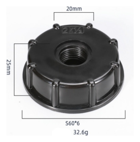 Drenaje Manguera Rosca Gruesa Conector Tanque Ibc 3 Piezas