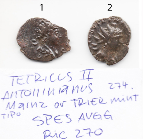 1 Moneda Romana Antoninianus Emp Tetricus Ii 274 Dc La03