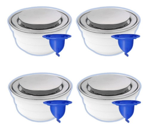 4pzs Coladera Universal Push Fleximatic Cubierta Acero Inox