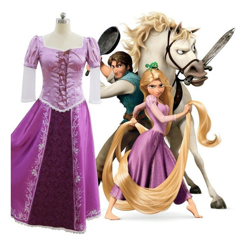 Disfraz Cos Para Rapunzel Para Adultos Y Niñas