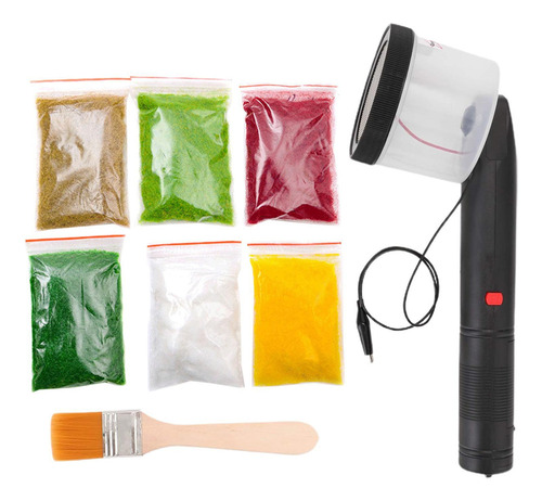 Máquina De Flocagem Estática Diy 6 Sacos De Pó De Grama