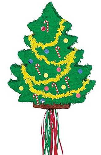 Árbol De Navidad Plana 21 1 / 2in X 18 En Tire Cadena Piñata