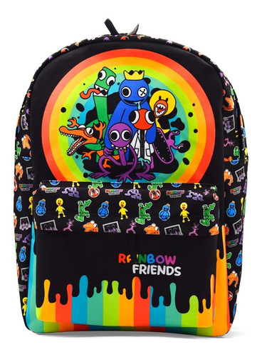 Mochila Negro Personajes Rainbow Friends Roblox Backpack
