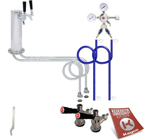 Kegco Dual Tap Tower Kegerator Conversion Kit