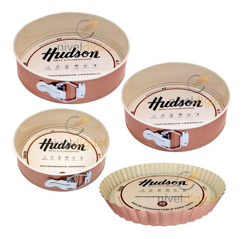 Set 4 Moldes Pasteleria Masterchef Torteras Hudson Ceramica