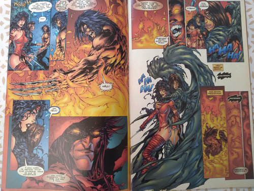 O Reino Do Demônio Parte 3: Lado A Wolverine & Witchblade / Lado B Witchblade & Elektra - Abril Jovem 1998 - Em Português - Capa Comum - Lombada Com Grampos (Usado)