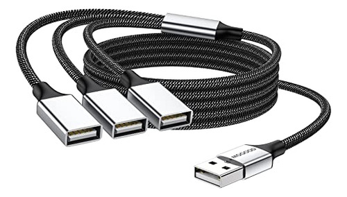 Mogood Usb Separador Y Cable 6ft Usb 1 Macho A 3 Hembra Cabl