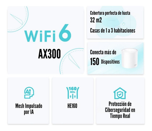 Sistema Wi-fi Mesh Tp-link Deco X50 (1-pack) Ax3000