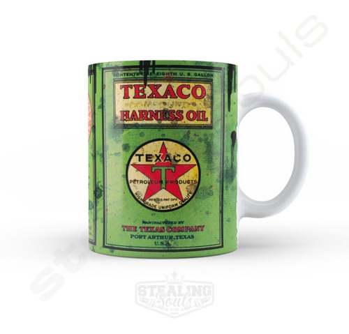 Taza De Porcelana Fierrera - Texaco #02 | Oil - Aceite