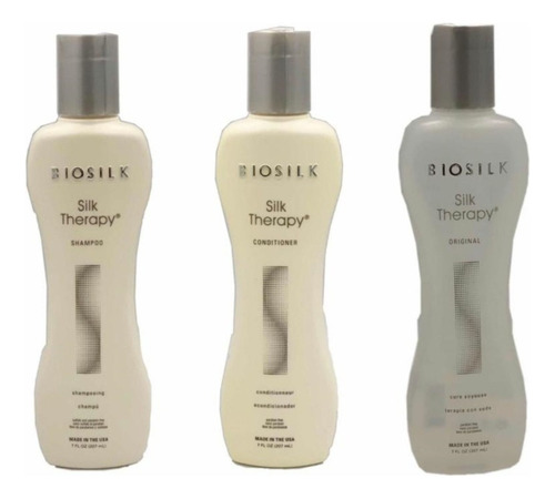 Biosilk Silk Therapy Kit Trio Sh Ac Y Seda 207ml Cada Una