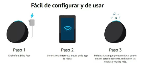 Amazon Echo Pop Con Asistente Virtual Alexa - Carbón