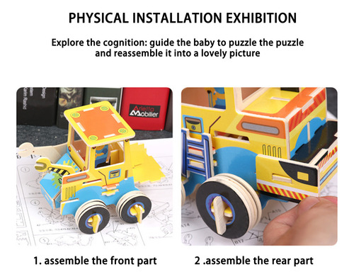 Rompecabezas De Madera Para Ensamblar Coches 3d Para Educaci