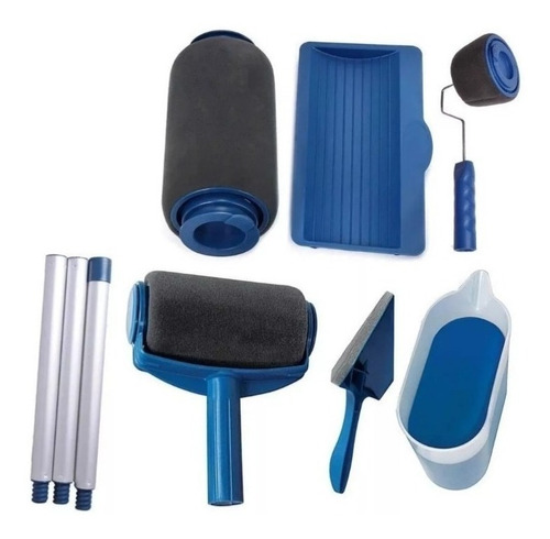 Imagen 4 de 10 de Kit 8 Piezas Rodillo Brocha Para Pintar Rellenable Roller