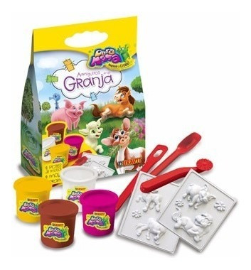 Imagen 4 de 5 de Juego De Masa Duravit 722 Amiguitos En La Granja En Valija